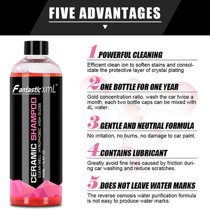 Auto Detailing Essentials: Car Wash Shampoo, Paint Pen & Glass Cleaner