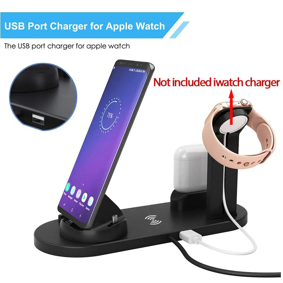 15W 7-in-1 Wireless Charger Stand Pad