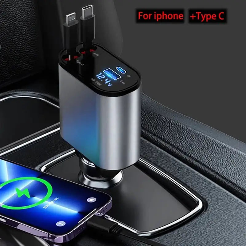 Ultimate 4-in-1 Retractable Car Charger