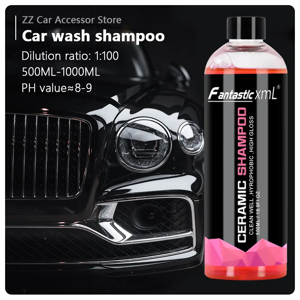 Auto Detailing Essentials: Car Wash Shampoo, Paint Pen & Glass Cleaner