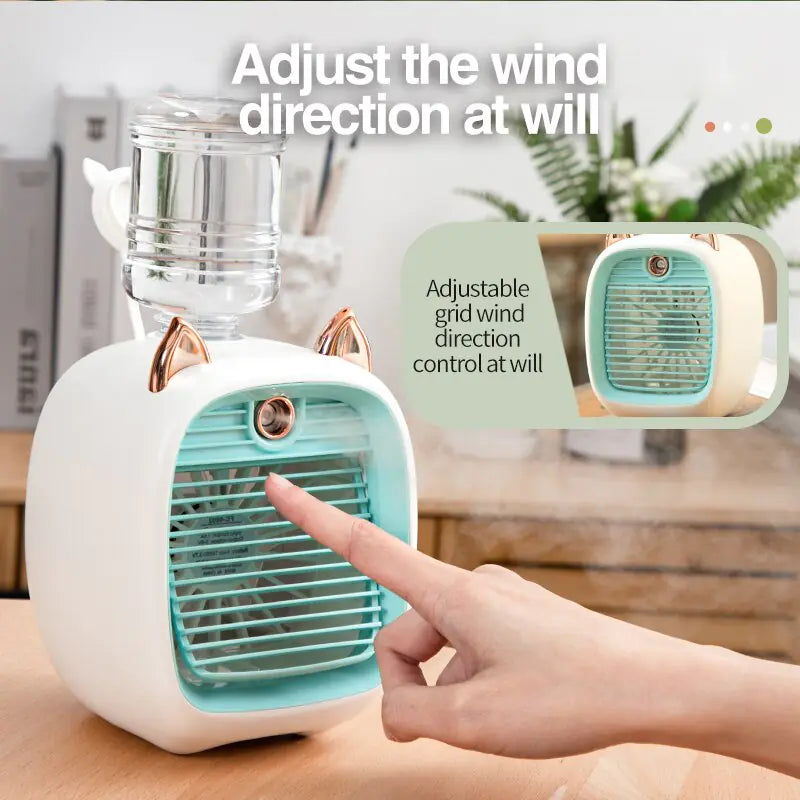 Portable USB Mini Air Cooler Fan – Compact, Quiet, and Efficient Cooling