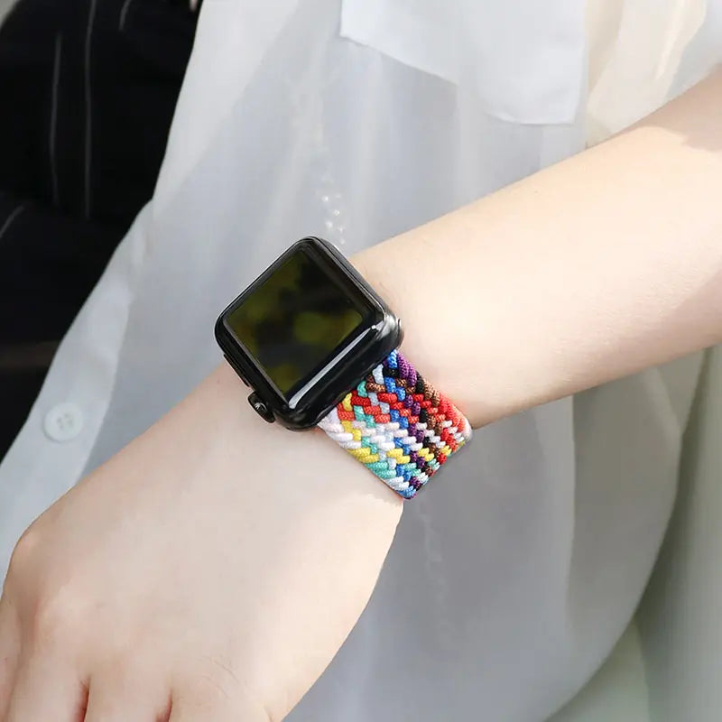 Elastic Nylon Loop Band for Apple Watch – Comfortable, Stretchable, and Stylish