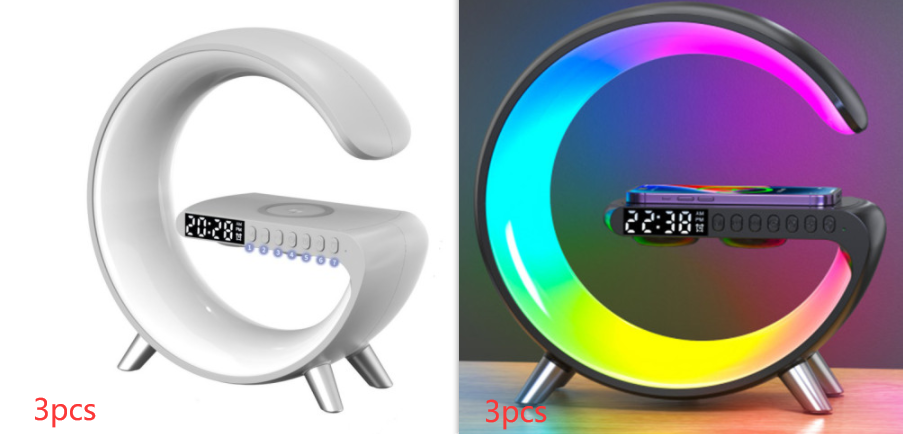 LED Lamp Wireless Charger - Versatile Lighting, Music, and Charging in One Stylish Design