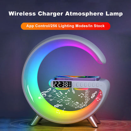 LED Lamp Wireless Charger - Versatile Lighting, Music, and Charging in One Stylish Design