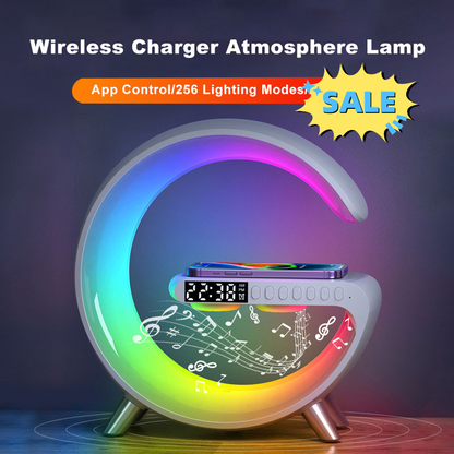 LED Lamp Wireless Charger - Versatile Lighting, Music, and Charging in One Stylish Design