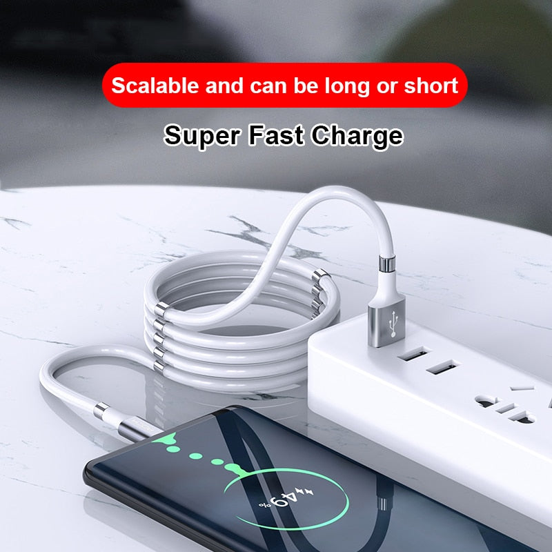 Magic USBC Rope - The Ultimate USB-C Magnetic Cable for Lightning-Fast Charging and Rapid Data Transfer