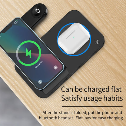 100W 4 in 1 Foldable Wireless Charging Station – Fast Multi-Device Wireless Charger