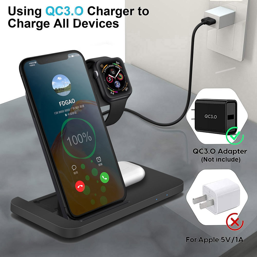 15W Fast Wireless Charger Dock Station - Your Ultimate Apple Charging Solution